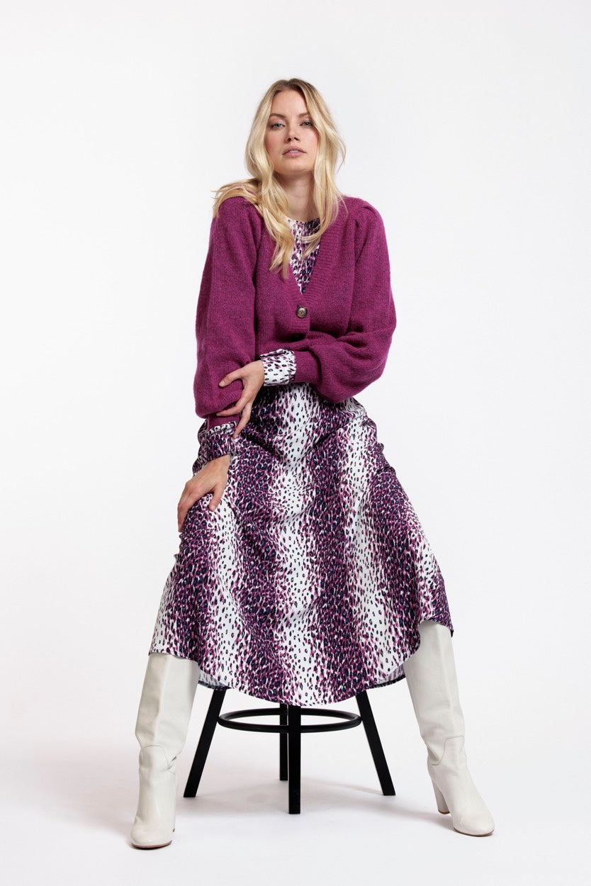 Studio Anneloes 07883 Anniek jurk midi dames – paars dessin