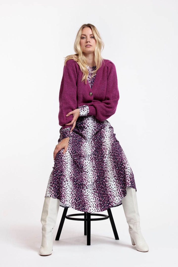 Studio Anneloes 07883 Anniek jurk midi dames – paars dessin
