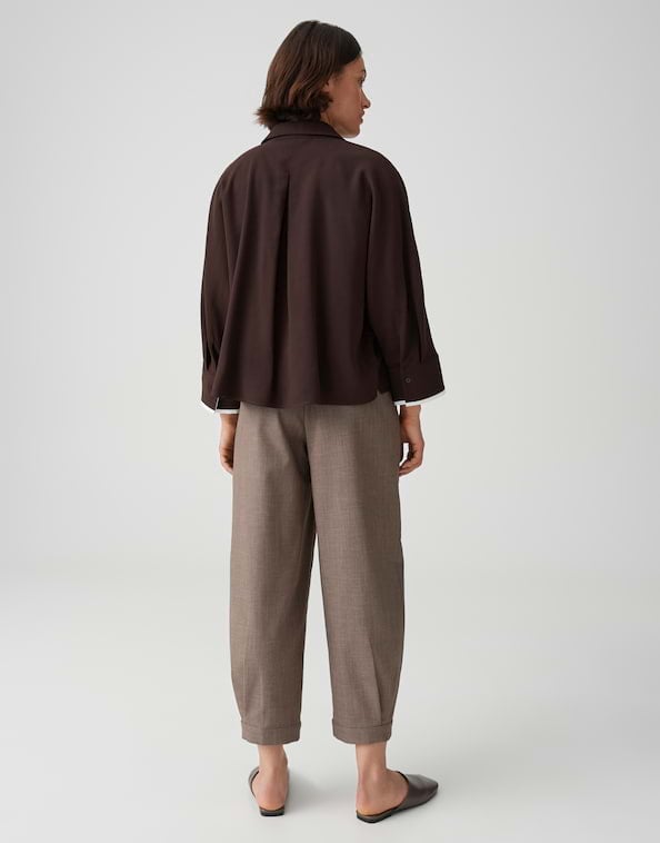 Opus lange broek dames zand – trendy en comfortabel