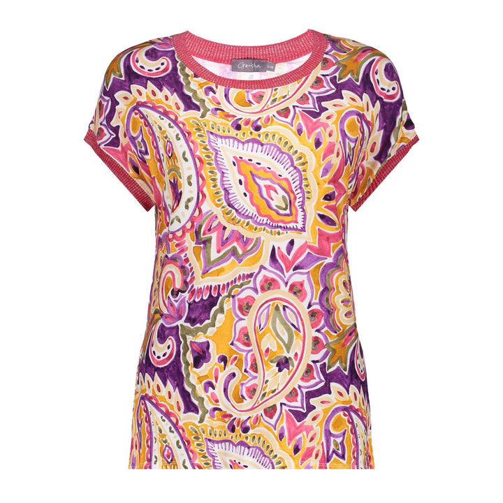 Geisha SARAH top paars dessin – dames