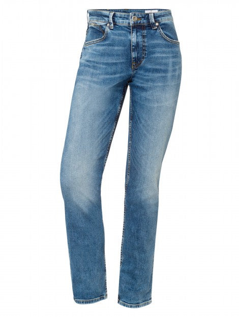 Cross Jeans Dylan E 195-128 – heren jeans regular-straight fit - Blue Denim - 34