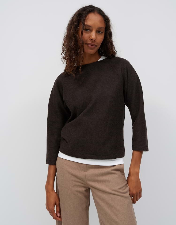 Opus Gusera 10623414517 sweater dames groen - Bruin