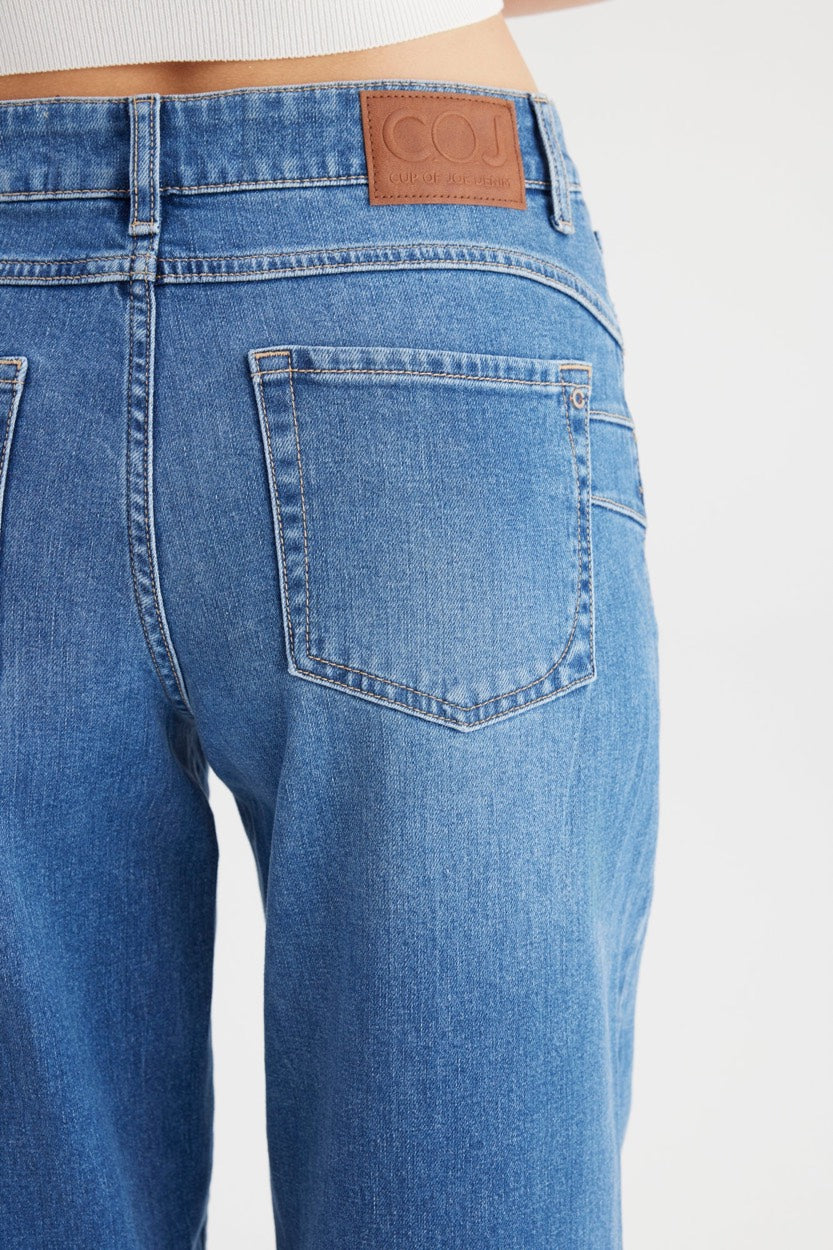 COJ Beth jeans low croth-baggy fit dames - blue denim
