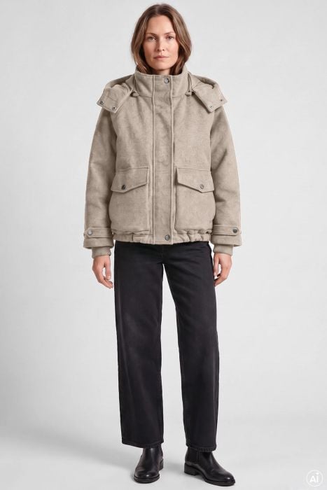 Covered Malu 2 winterjas zand – dames