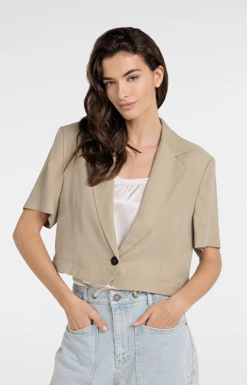 YAYA Women blazer bruin melee – dames