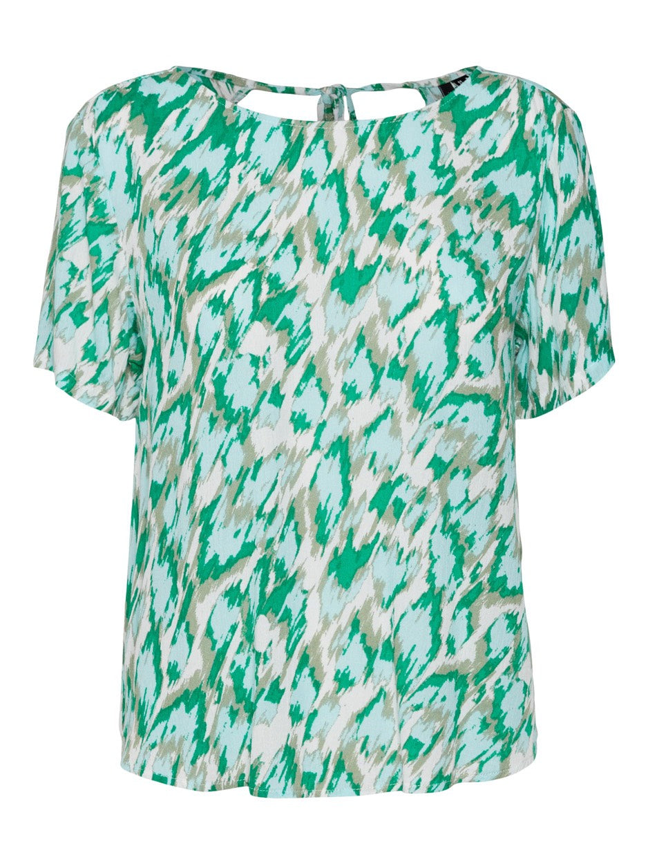 VERO MODA 10281906 Menny top k/m dames – groen dessin