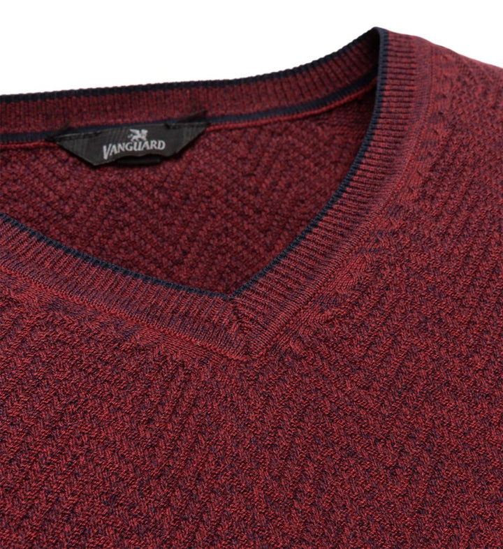 Lyle & Scott KN2110VC trui bordeaux – heren