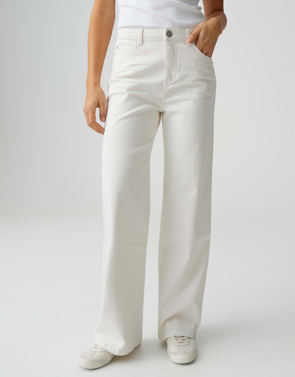 Opus jeans low crotch-baggy fit dames – wit