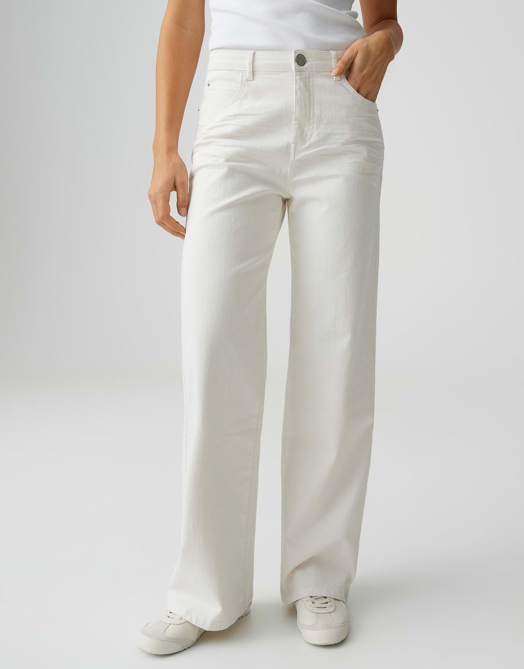 Opus jeans low crotch-baggy fit dames – wit
