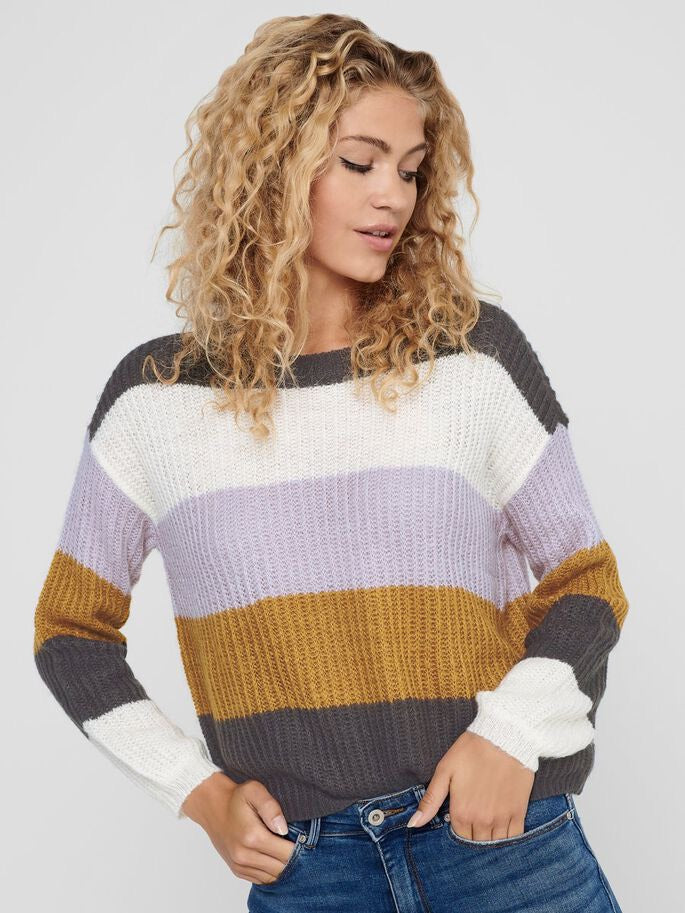 Only 15327635 Anny trui dames grijs dessin