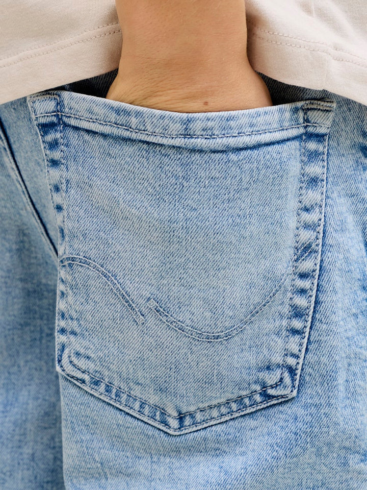 Jjirick Jjoriginal Shorts Am 360 Sn Jnr - Blue Denim