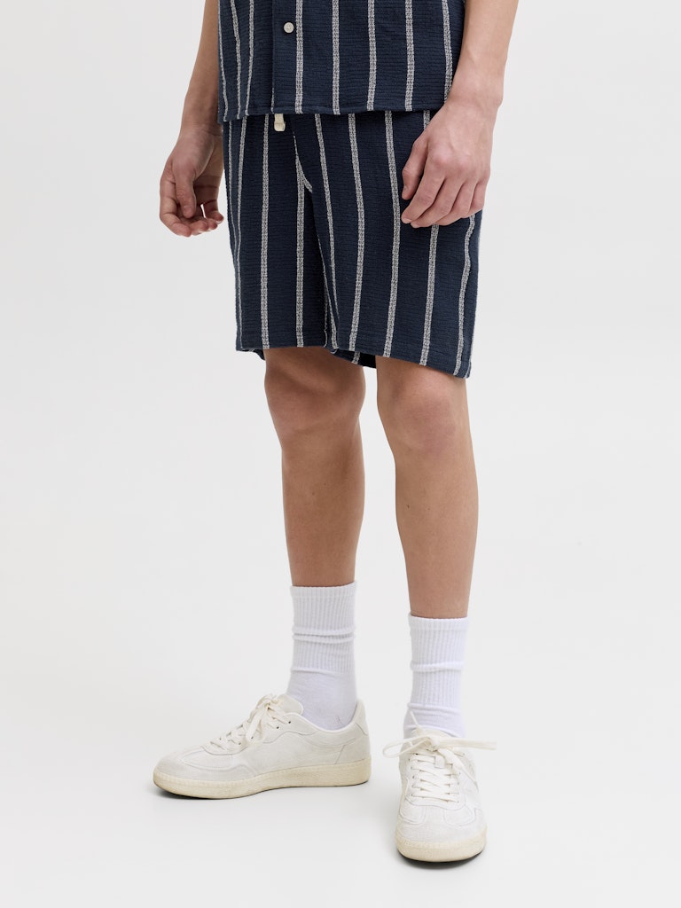 Jpstjaiden Coba Stripe Jog Short M Jnr - Blauw Dessin