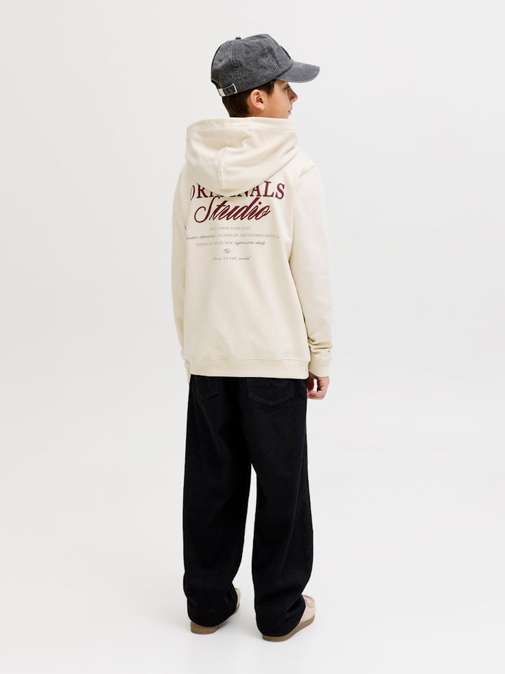 Jornorrebro Typo Back Sweat Hood Sn Jnr - Off-white