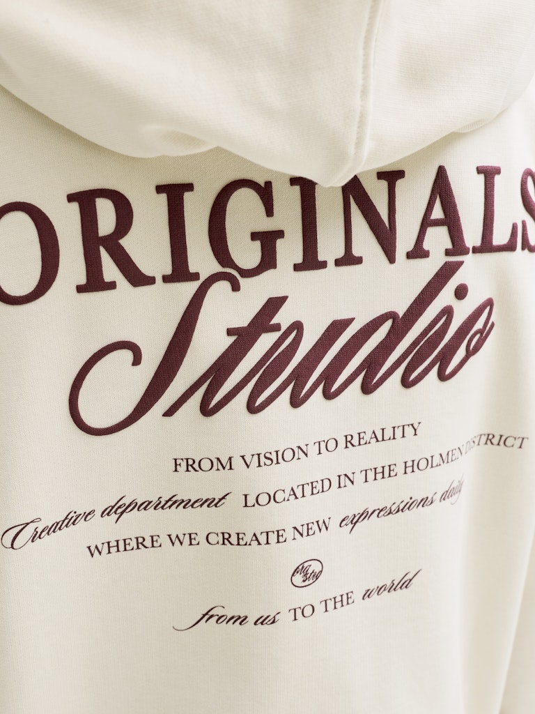 Jornorrebro Typo Back Sweat Hood Sn Jnr - Off-white