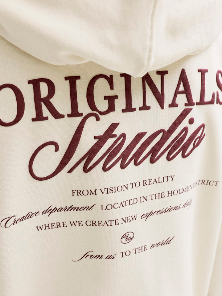 Jornorrebro Typo Back Sweat Hood Sn Jnr - Off-white