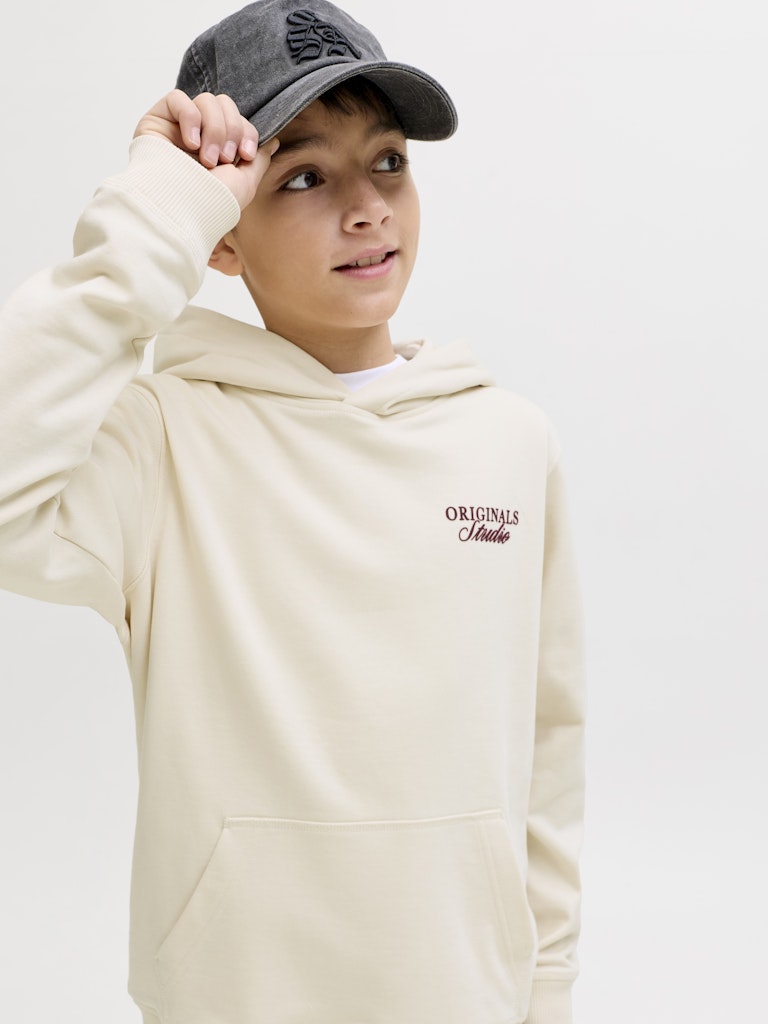 Jornorrebro Typo Back Sweat Hood Sn Jnr - Off-white