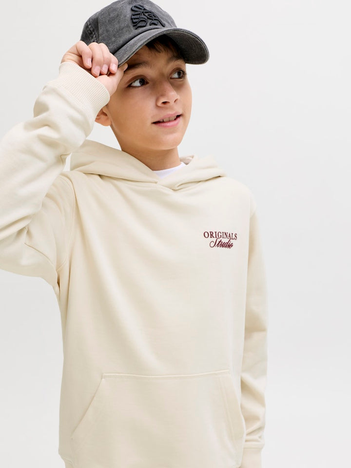 Jornorrebro Typo Back Sweat Hood Sn Jnr - Off-white