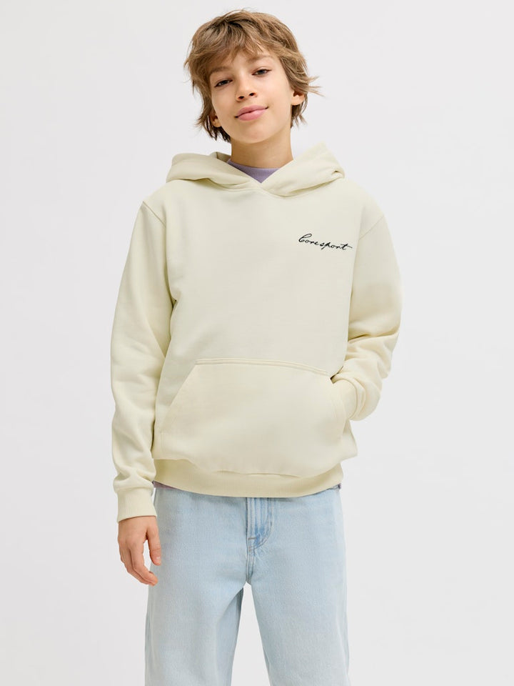 Jcodust Script Sweat Hood Sa26 Jnr - Ecru