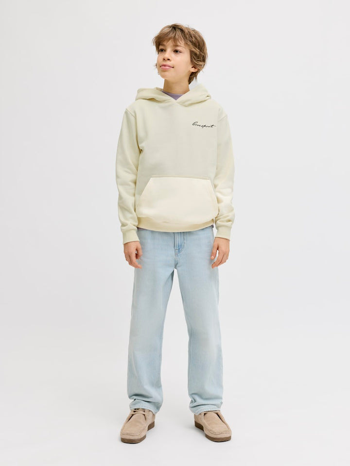 Jcodust Script Sweat Hood Sa26 Jnr - Ecru