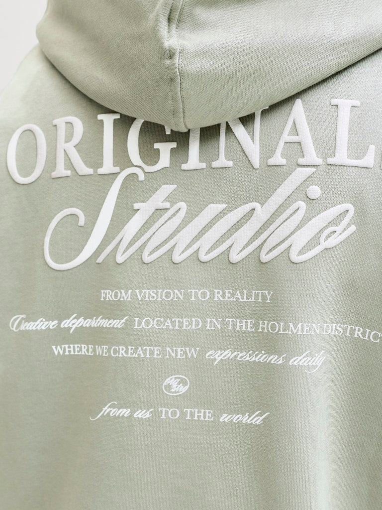 Jornorrebro Typo Back Sweat Hood Sn Jnr - Olijf