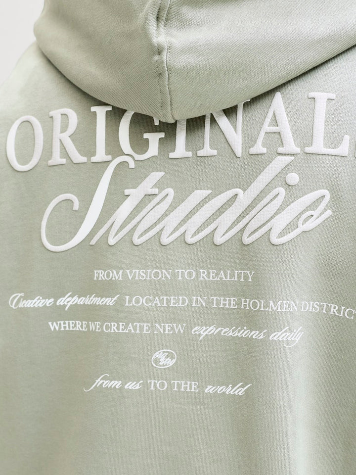 Jornorrebro Typo Back Sweat Hood Sn Jnr - Olijf