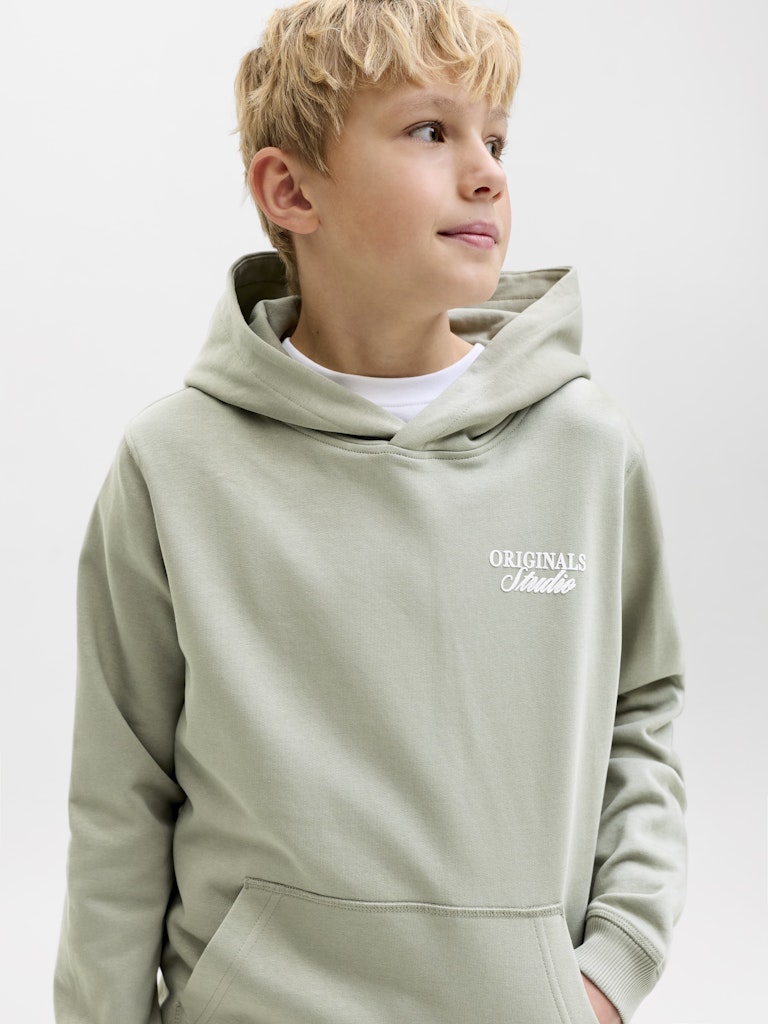 Jornorrebro Typo Back Sweat Hood Sn Jnr - Olijf