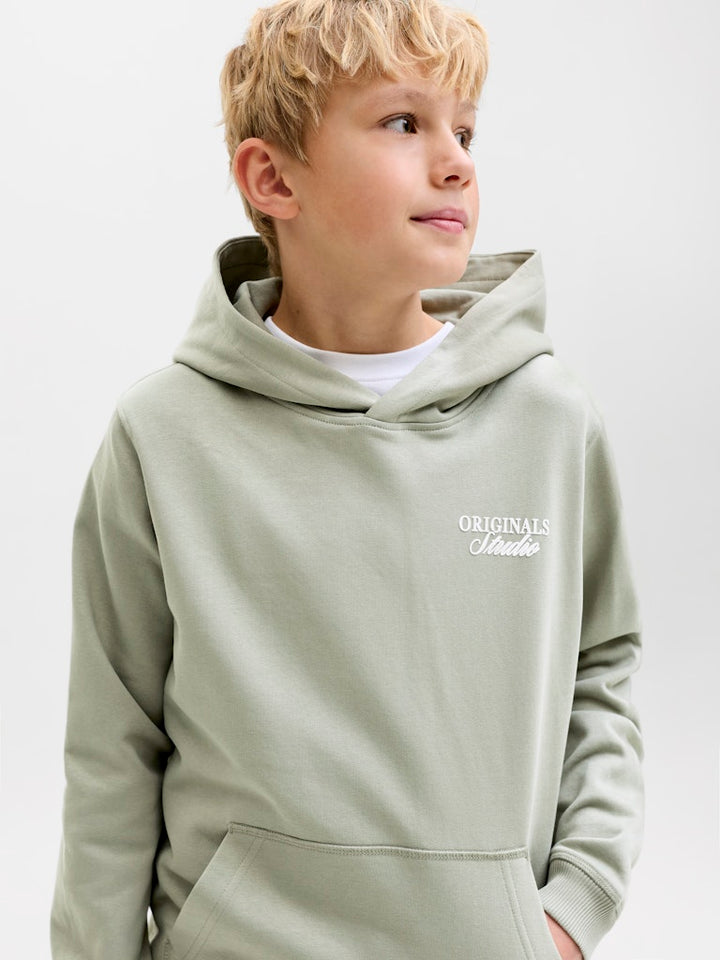 Jornorrebro Typo Back Sweat Hood Sn Jnr - Olijf