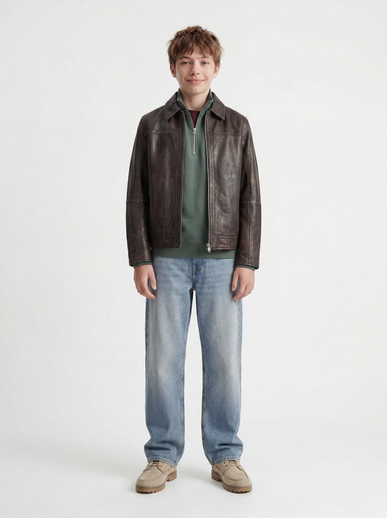Jornorrebro Emb Sweat High Neck Jnr - Olijf
