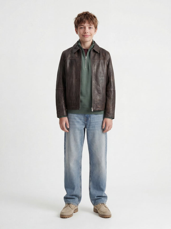 Jornorrebro Emb Sweat High Neck Jnr - Olijf