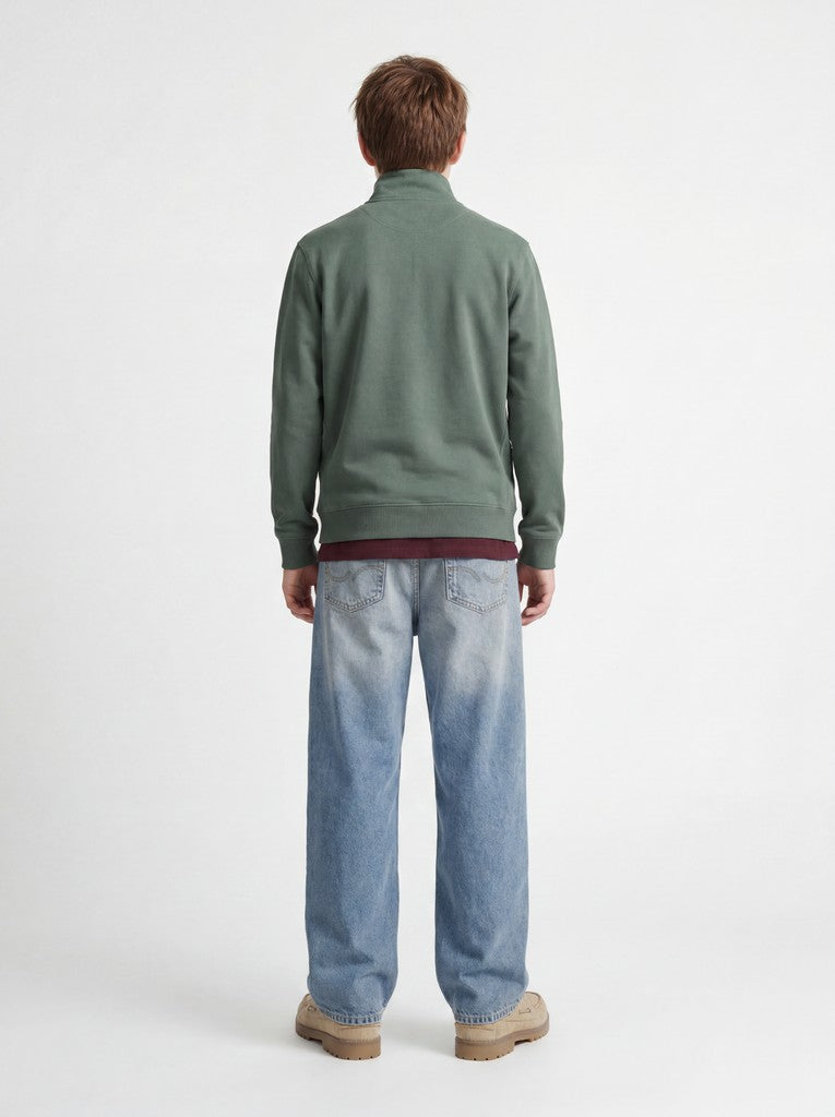 Jornorrebro Emb Sweat High Neck Jnr - Olijf
