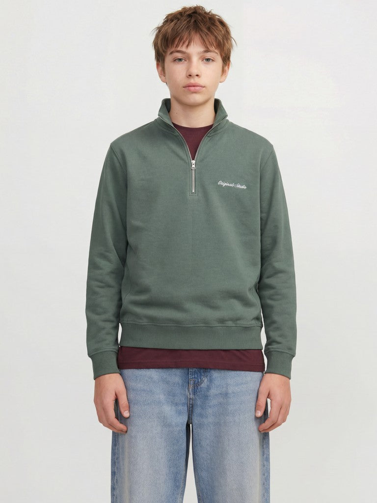Jornorrebro Emb Sweat High Neck Jnr - Olijf