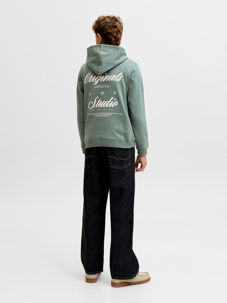 Jornorrebro Typo Back Sweat Hood Sn Jnr - Olijf