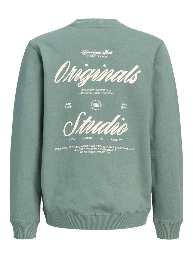 Jornorrebro Typo Back Sweat Cn Jnr - Olijf