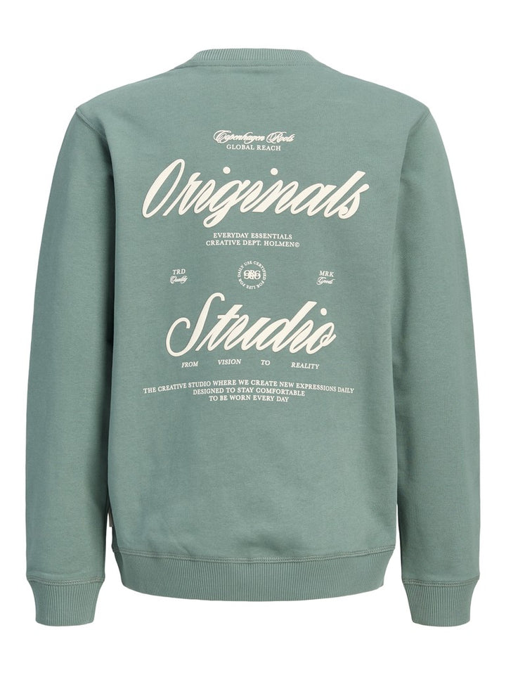 Jornorrebro Typo Back Sweat Cn Jnr - Olijf