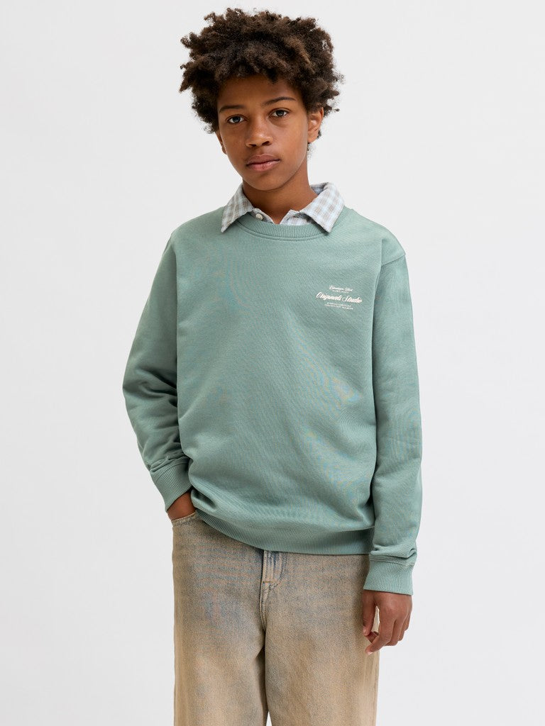 Jornorrebro Typo Back Sweat Cn Jnr - Olijf