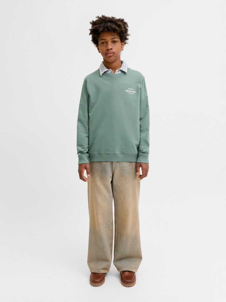 Jornorrebro Typo Back Sweat Cn Jnr - Olijf