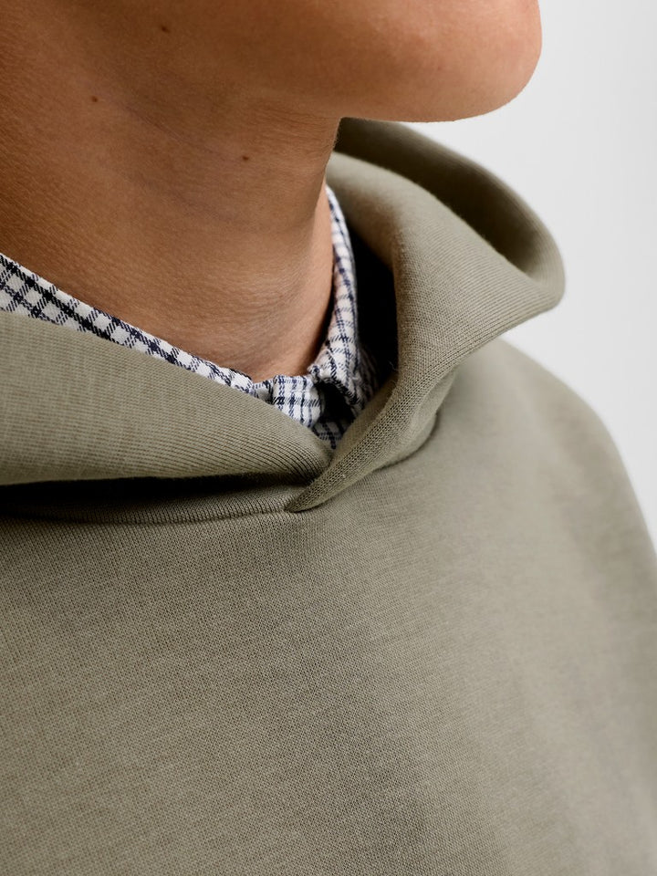 Jjebarron Sweat Hood Noos Jnr - Olijf