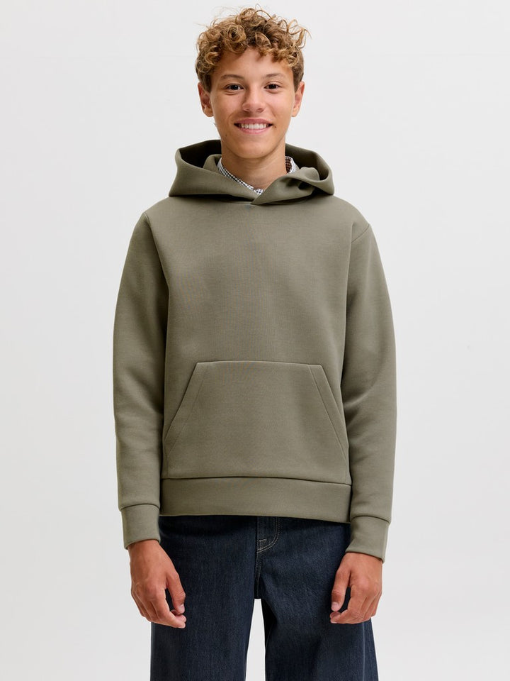 Jjebarron Sweat Hood Noos Jnr - Olijf