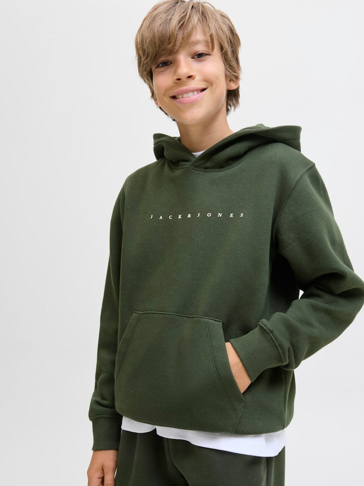Jjestar Jj Sweat Hood Noos Jnr - Donkergroen