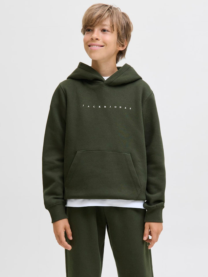 Jjestar Jj Sweat Hood Noos Jnr - Donkergroen