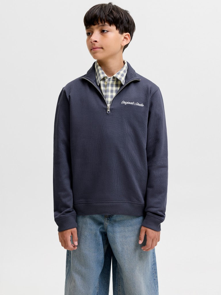 Jornorrebro Emb Sweat High Neck Jnr - Rafblauw
