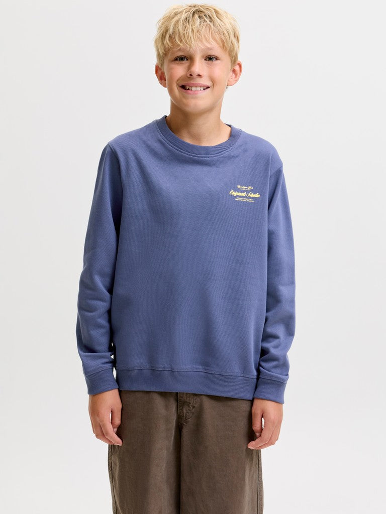 Jornorrebro Typo Back Sweat Cn Jnr - Rafblauw