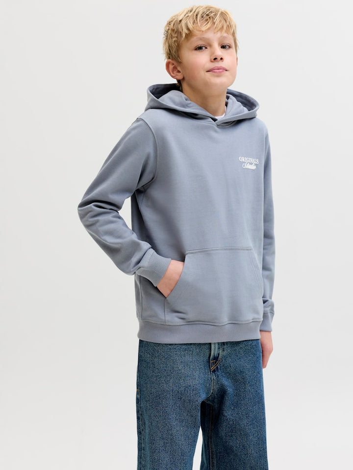 Jornorrebro Typo Back Sweat Hood Sn Jnr - Rafblauw