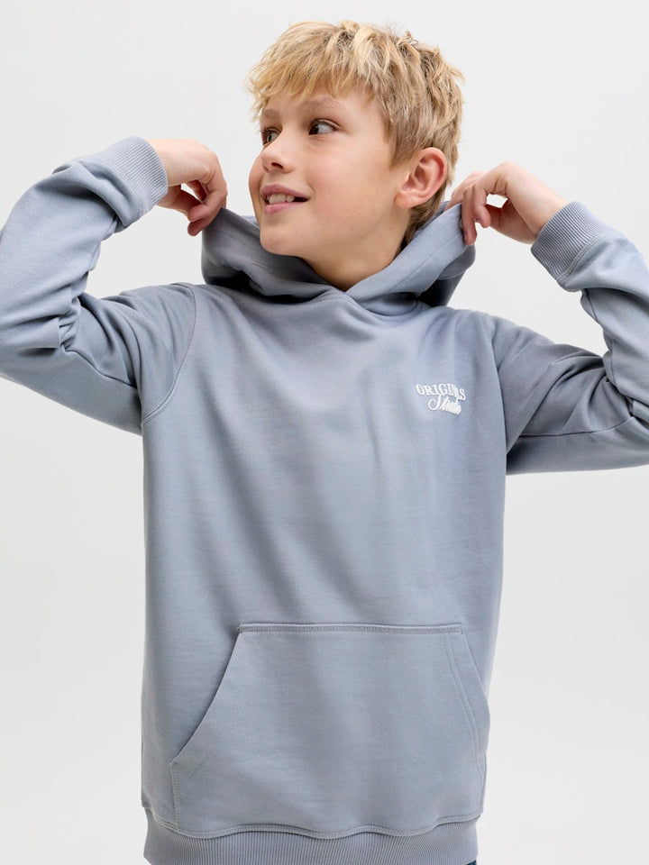 Jornorrebro Typo Back Sweat Hood Sn Jnr - Rafblauw