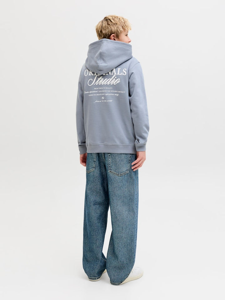 Jornorrebro Typo Back Sweat Hood Sn Jnr - Rafblauw