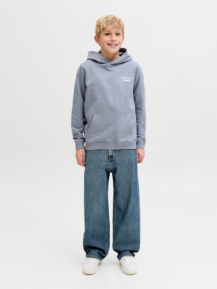 Jornorrebro Typo Back Sweat Hood Sn Jnr - Rafblauw