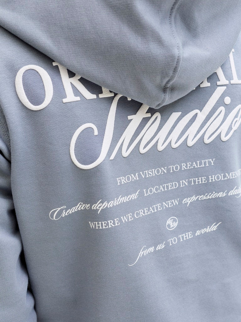 Jornorrebro Typo Back Sweat Hood Sn Jnr - Rafblauw