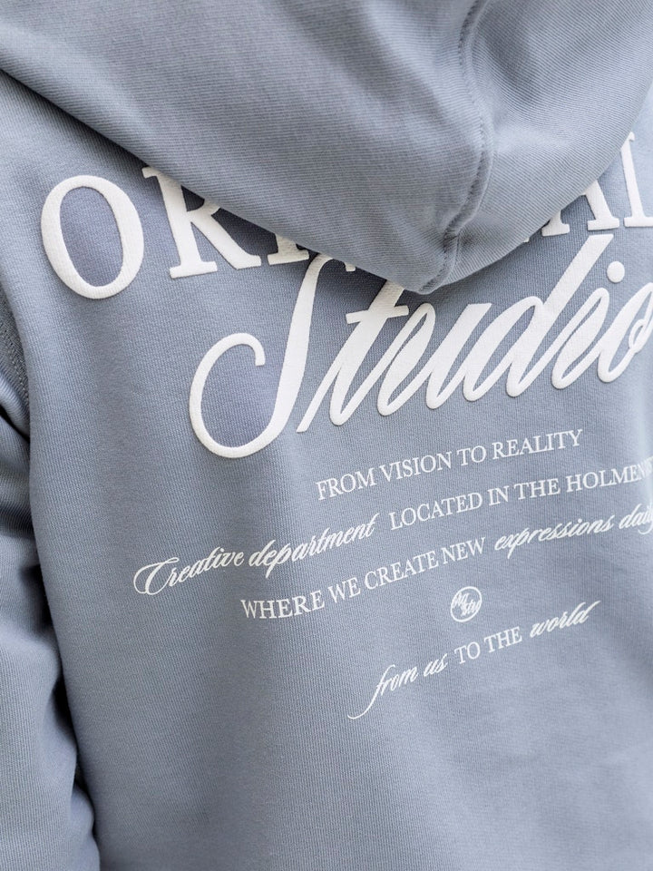 Jornorrebro Typo Back Sweat Hood Sn Jnr - Rafblauw