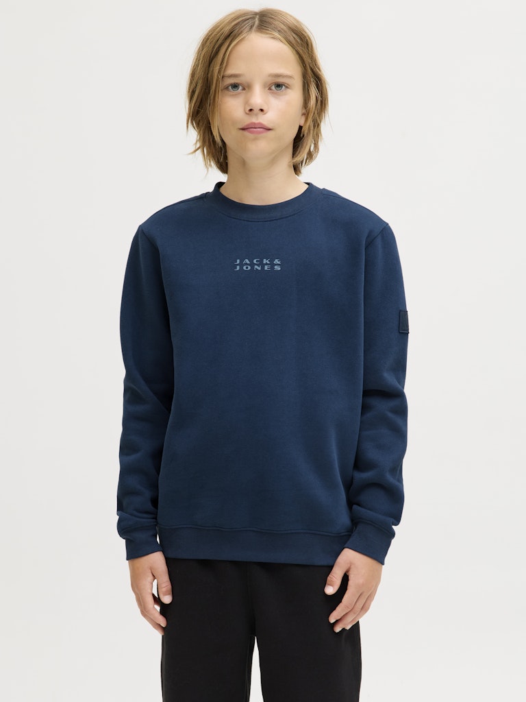 Jcopoint Sweat Badge Crew Neck Bf Jnr - Navy