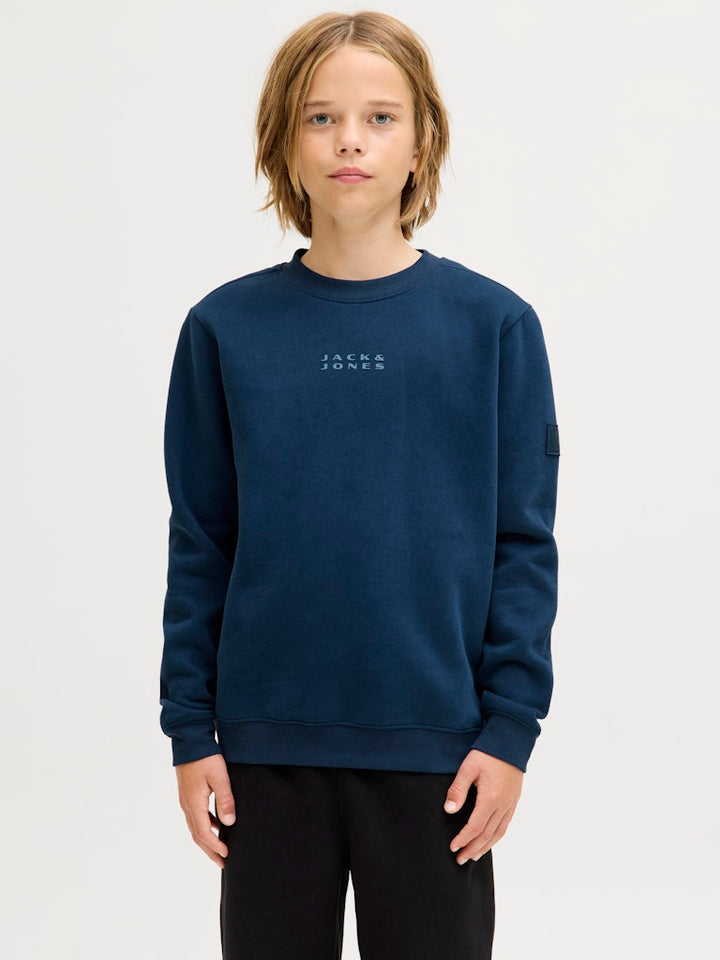 Jcopoint Sweat Badge Crew Neck Bf Jnr - Navy